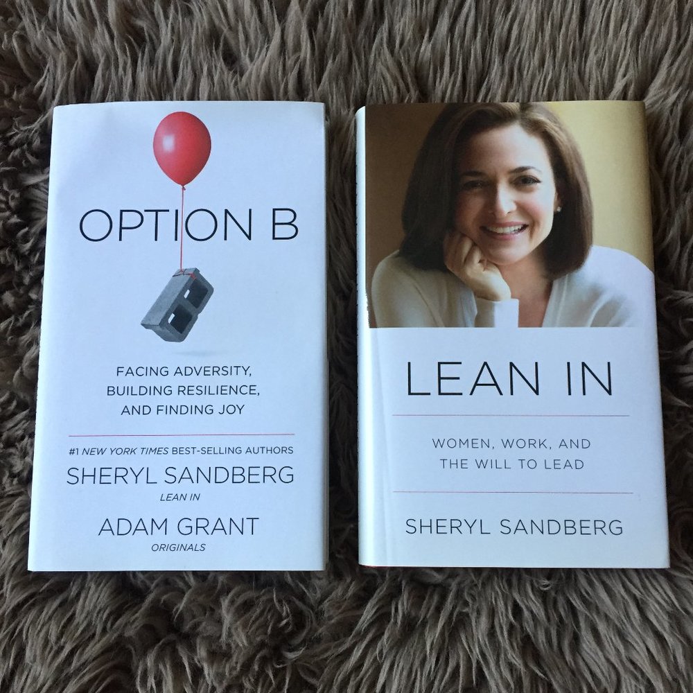 Lean In & Option B Sheryl Sandberg hardcover book lot